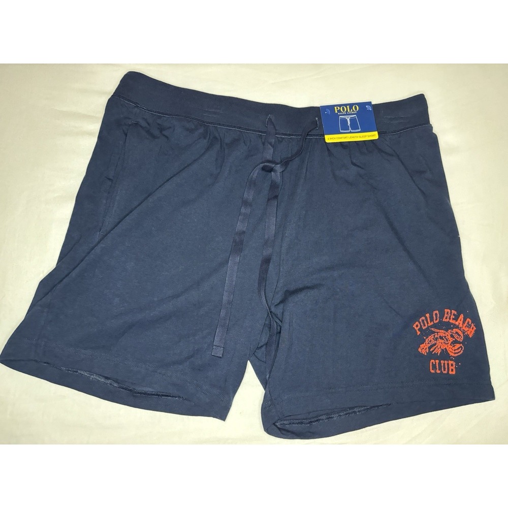 Polo Ralph Lauren Beach Polo Beach Club Blue Sleep Shorts Men's XL Lobster NWT